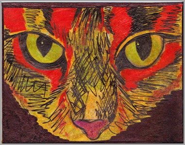 aceo abstract cat eyes aceo abstract cat eyes