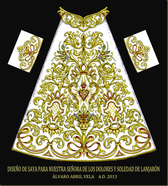 DISEÑO SAYA DOLORES Y SOLEDAD LANJARON ALVARO ABRIL VELA 2013 DISEÑO SAYA DOLORES Y SOLEDAD LANJARON ALVARO ABRIL VELA 2013