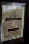 The drink menus were printed on kraft paper and framed with polka-dotted fabric. The drink menus were printed on kraft paper and framed with polka-dotted fabric.