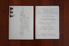The invitation and outer envelope.