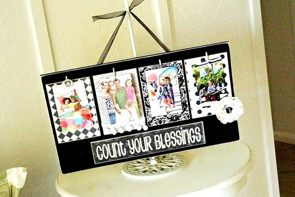 Clothespin blessing board embellished
