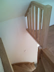 Oak staircase and balustrade