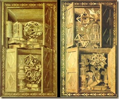 Polyèdres gravés sur bois dans l'église St Marie d'Organo à Vérone Polyèdres gravés sur bois dans l'église St Marie d'Organo à Vérone
