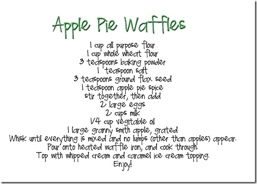 Apple Pie Waffles