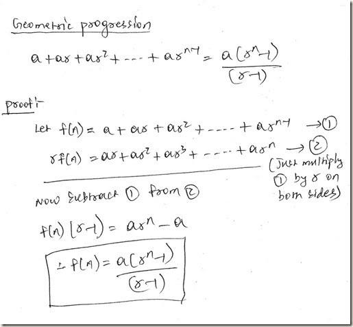 Proofs you probably weren't taught: Geometric Progression