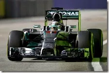 Hamilton conquista la pole del gran premio di Singapore 2014