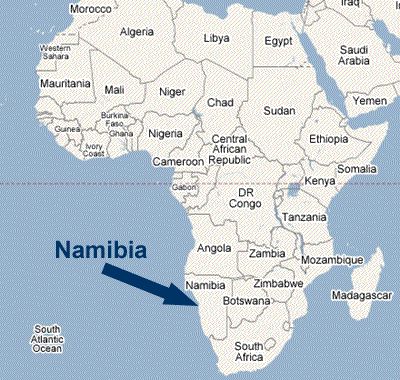 blank map of namibia. climate map of namibia.