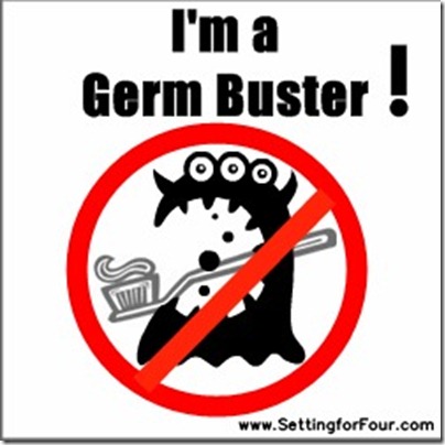 Clean your toothbrush - I'm a germ buster from Setting for Four #germ #toothbrush #cleaning #tip