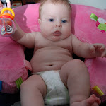 Holding the rattle!