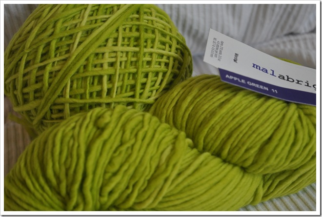 Malabrigo worsted apple green