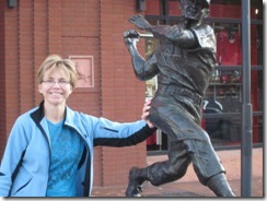 chris getting naughty with baseball statue