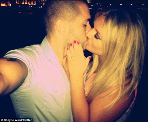 Shayne Ward Kissing his Girl Friend Faye McKeever