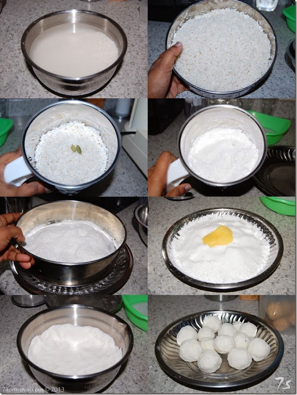 Rice flour laddu process