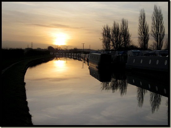 Sunrise from the Bridgewater Canal near Lymm