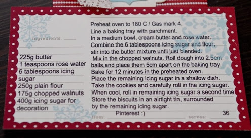 sweet on christmas recipe card