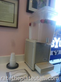 Yogurtland Water with Strawberries