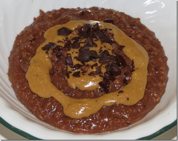Chocolate Peanut Butter Oatmeal 2