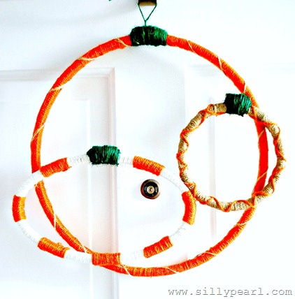 Pumpkin Embroidery Hoop Wreath by The Silly Pearl