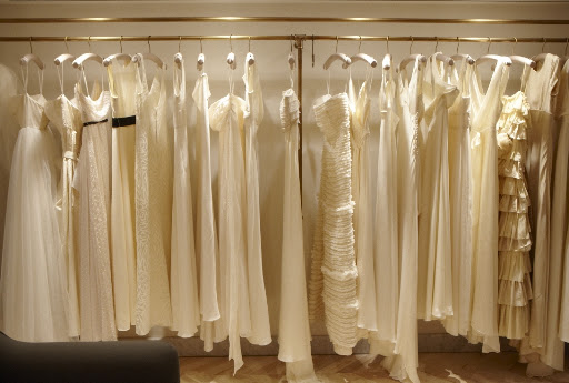 Downstairs at the bridal store you can make an appointment to try one one of many beautiful wedding dresses. Downstairs at the bridal store you can make an appointment to try one one of many beautiful wedding dresses.