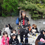 cool kids on jingu bridge in Harajuku, Japan 