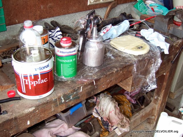 La peinture Monocouche Toplac - Le dilant peinture pistolet - le pistolet et ma balance pour quantifier le diluant