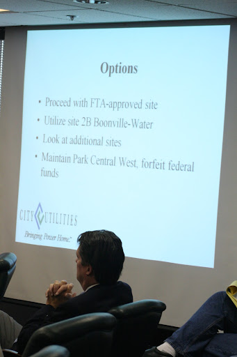 Four options are proposed whilst City Utilities campaigns for the FTA-approved site. (photo credit: James Mulvenon)