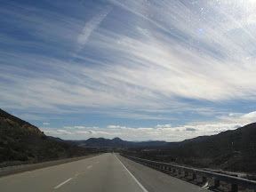Ominous clouds on the drive out.