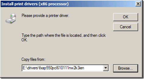 Information Technologies: Adding 32-bit print driver on 64-bit Windows