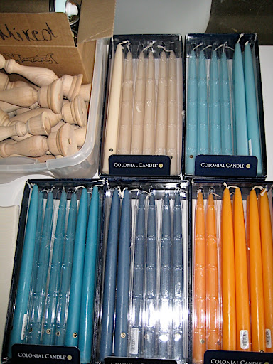 A selection of our candles, from Colonial Candle. They also have an amazing color selection.