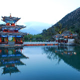 Lijiang - Sunset on black dragon pond