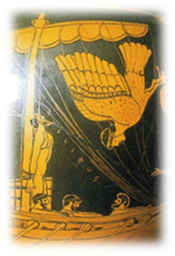 Vasija de Cere, Grecia, Ulises y las sirenas. Vasija de Cere, Grecia, Ulises y las sirenas.