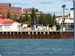 5063 Michigan - Sault Sainte Marie, MI -  St Marys River - Soo Locks Boat Tours - shoreline on Canadian side