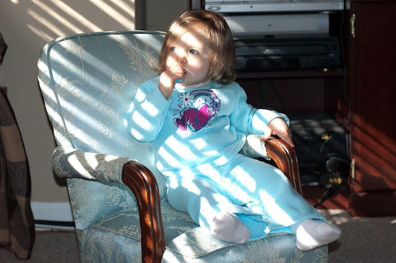 Lounging in the winter sunlight.