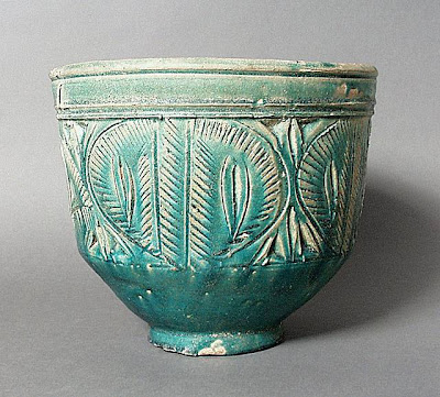 Bowl Iran Bowl, 8th-9th century Ceramic; Vessel, Earthenware, underglaze painted, 10 1/8 x 11 5/8 in. (25.72 x 29.53 cm) The Nasli M. Heeramaneck Collection, gift of Joan Palevsky (M.73.5.228) Art of the Middle East: Islamic Department.