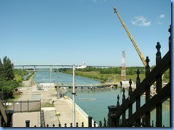 7921  St. Catharines - Welland Canals Centre at Lock 3 - Viewing Platform - WILF SEYMOUR tug and her barge ALOUETTE SPIRIT downbound