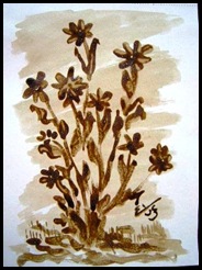 coffee painting flowers