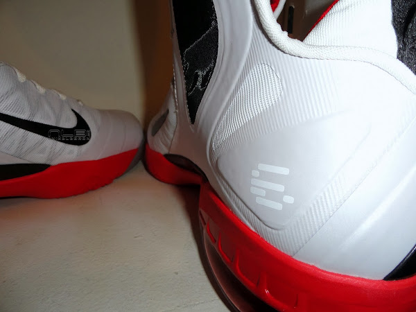 LBJ8217s Nike LeBron 9 PE Elite 8211 Miami Heat Home PE 8211 Close Up