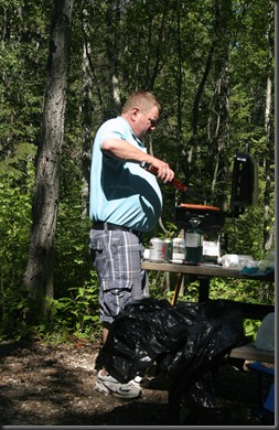 Russ cooking up Lunch
