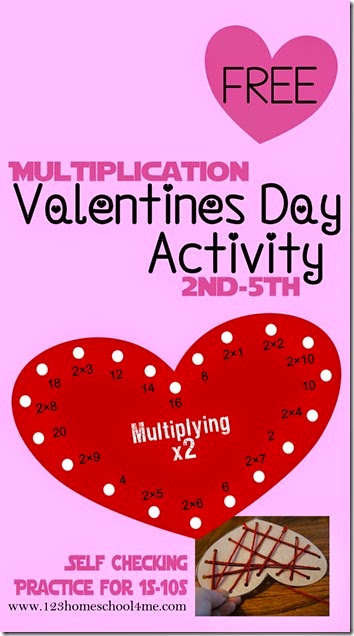 FREE Valentines Day Multiplication Game that is SELF CHECKING!! - A really fun way for kids to practice multiplication of 1s, 2s, 3s, 4s, 5s, 6s,7s, 8s, 9s, or 10s; can use with skip counting too. Great math practice for achieving math fluency! Great for 2nd grade, 3rd grade, 4th grade, 5th grade (homeschool) FREE Valentines Day Multiplication Game that is SELF CHECKING!! - A really fun way for kids to practice multiplication of 1s, 2s, 3s, 4s, 5s, 6s,7s, 8s, 9s, or 10s; can use with skip counting too. Great math practice for achieving math fluency! Great for 2nd grade, 3rd grade, 4th grade, 5th grade (homeschool)