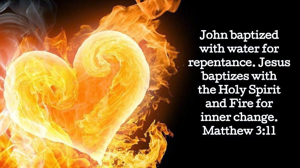 Siguiendo A Jesús John baptized with water for repentance. Jesus