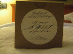 A recycled box greeted guests at their hotel rooms. A label greeted guests (