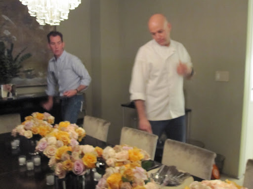 Chef Pierre takes a look at what I will be using to set the table.