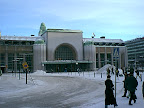 Railway station in winter
