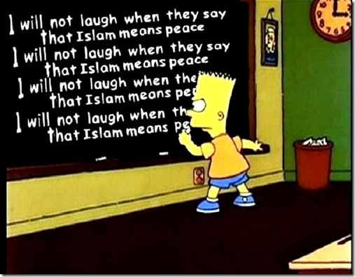 Islam means peace - Bart Simpson Islam means peace - Bart Simpson