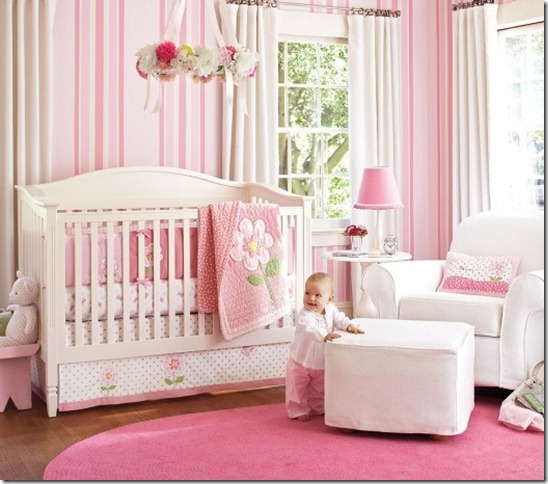 Nice-pink-bedding-for-pretty-girls-nursery-from-prottery-barn-1-524x462