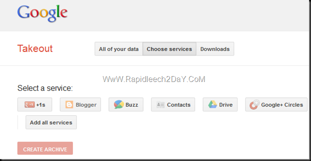 Backup All Your Blogger Blogs - Google Takeout