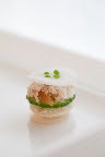 Peter Callahan Catering also made little button-shaped hors d'oeuvres to go with the theme.