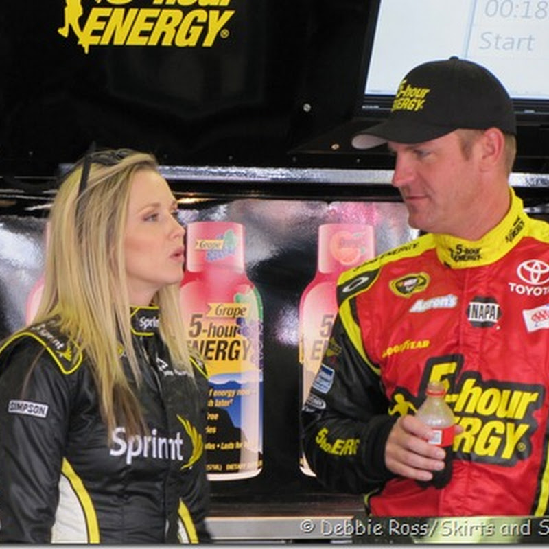 Caption this: Miss Sprint Cup and Clint Bowyer