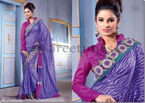 Blue_Designer_Printed_saree