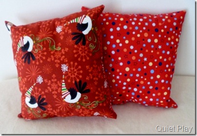 Sew Seasonal cushions theback